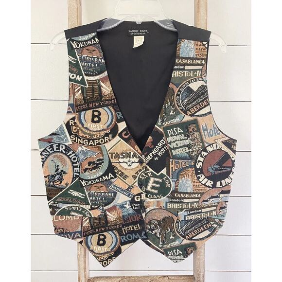 World Traveler Tapestry Vest 
Saddle River Men’s Size L/XL - Picture 1 of 6